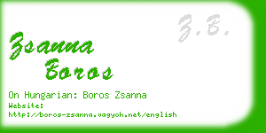 zsanna boros business card